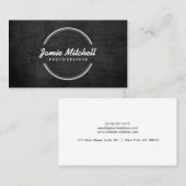 OPEN CIRCLE LOGO op ZWART HOUT Visitekaartje (Voorkant / Achterkant)