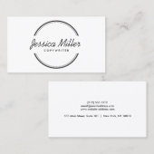 OPEN CIRKEL LOGO in ZWART & WIT Visitekaartje (Voorkant / Achterkant)