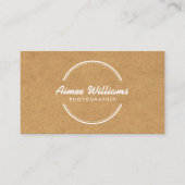 OPEN CIRKEL LOGO op TAN KARTON Visitekaartje (Voorkant)
