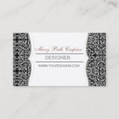 Open-Close Classic Floral Damask Pattern Motif Visitekaartje (Voorkant)