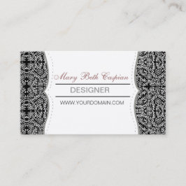 Open-Close Classic Floral Damask Pattern Motif Visitekaartje