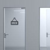 Open/Closed Deur Sticker