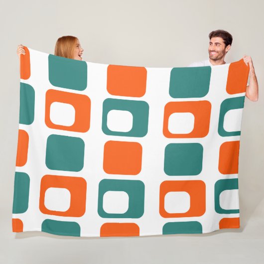 Open & Closed Rectangles Fleece Deken (In situ)