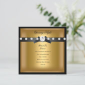 Open Corporate Business Formal Black Gold Kaart (Staand voorkant)