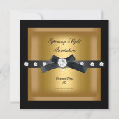 Open Corporate Business Formal Black Gold Kaart (Achterkant)