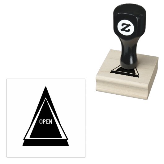 OPEN Custom Printed Eye Catching Deep Paarse Ink Rubberstempel (Gestempeld)