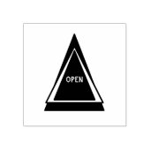 OPEN Custom Printed Eye Catching Deep Paarse Ink Rubberstempel (Afrduk)