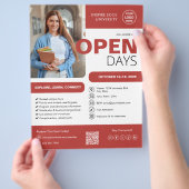 Open Dag College University Red Business Flyer (Hand)