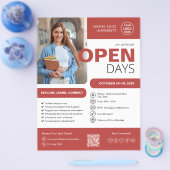 Open Dag College University Red Business Flyer (Enkel)