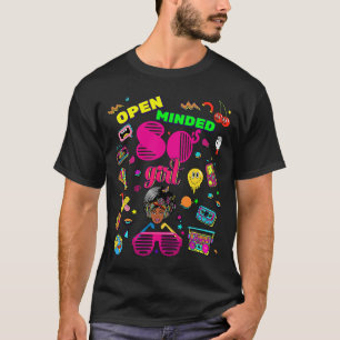 Open de 80-inch Cute Girls Cool Retro terug naar 8 T-shirt