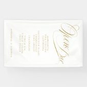 Open de bar! Modern, kalligrafie, wit Spandoek (Horizontaal)