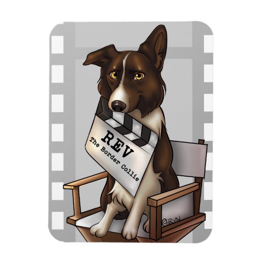 Open de border collie magneet (Verticaal)