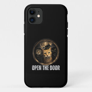 Open De Deur Grappige Kat Meme Kat Gang Humor Ontw Case-Mate iPhone Case