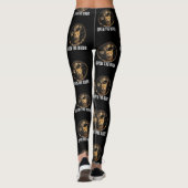 Open De Deur Grappige Kat Meme Kat Gang Humor Ontw Leggings (Achterkant)