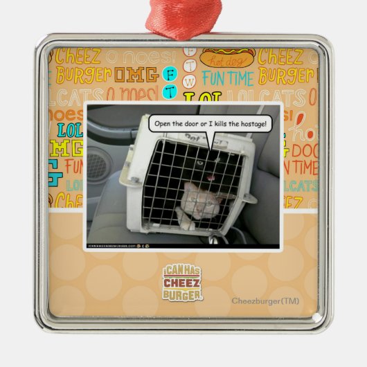 Open de deur metalen ornament (Voorkant)