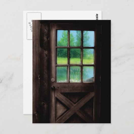 Open de deur naar buiten briefkaart (Voorkant / Achterkant)