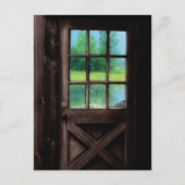 Open de deur naar buiten briefkaart (Voorkant)