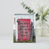 Open de deur naar mijn hart briefkaart (Staand voorkant)