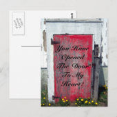 Open de deur naar mijn hart briefkaart (Voorkant / Achterkant)