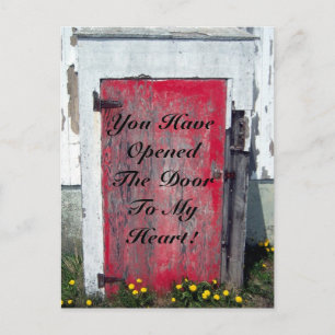 Open de deur naar mijn hart briefkaart