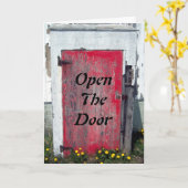 Open de deur naar mijn hart kaart (Gele Bloem)