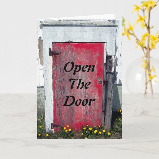 Open de deur naar mijn hart kaart (Gele Bloem)