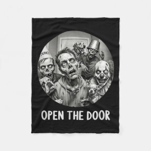 Open De Deur Zombie Honden Grappige Halloween Hond Fleece Deken