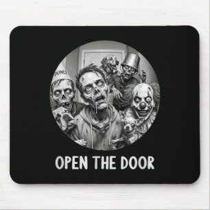 Open De Deur Zombie Honden Grappige Halloween Hond Muismat