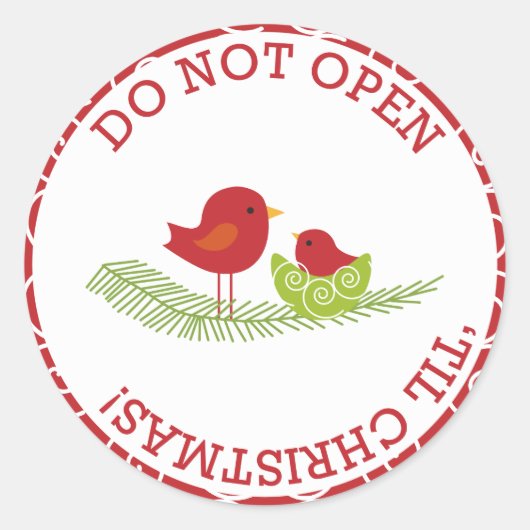 Open de Kerst stickers niet tot (Voorkant)
