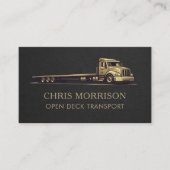 Open Deck Transport Diensten Vrachtwagen Professio Visitekaartje (Voorkant)