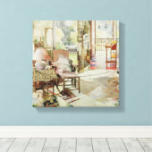 Open deur 1987 canvas afdruk (Insitu (Houten vloer))