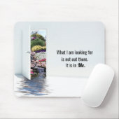 Open deur in de tuin muismat (Met muis)