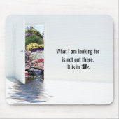 Open deur in de tuin muismat (Voorkant)