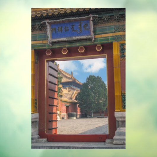 Open deur in de verboden stad - Beijing, China Raamsticker (Vel 3)