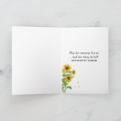 Open deur met zonnebloem en regenboog kaart (Binnen)