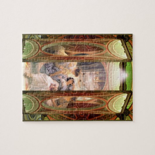 Open deur naar de baden legpuzzel (Horizontaal)