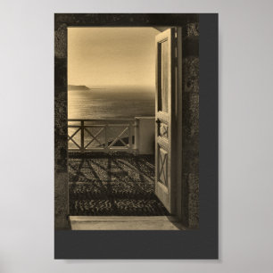 Open deur Retro Poster