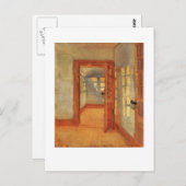 Open deur, zonnige impressionist interieur Anna An Briefkaart (Voorkant / Achterkant)