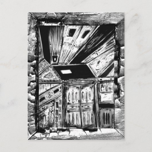 Open deuren briefkaart (Voorkant)