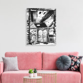 Open deuren canvas afdruk (Insitu (Woonkamer))