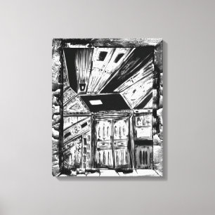 Open deuren canvas afdruk