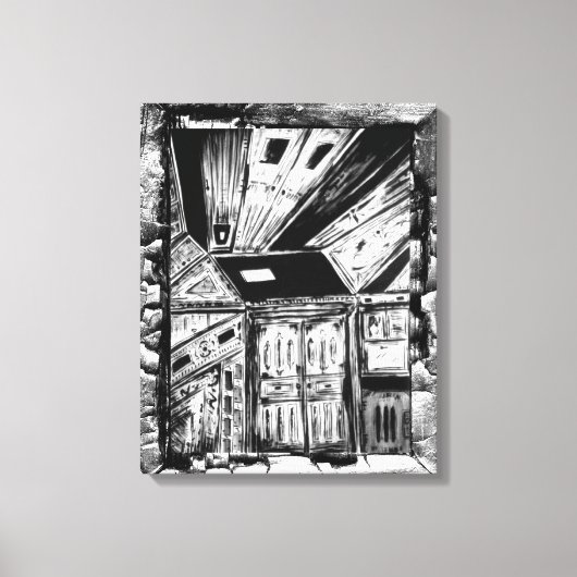 Open deuren canvas afdruk (Voorkant)