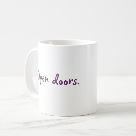 Open deuren. koffiemok (Voorkant links)