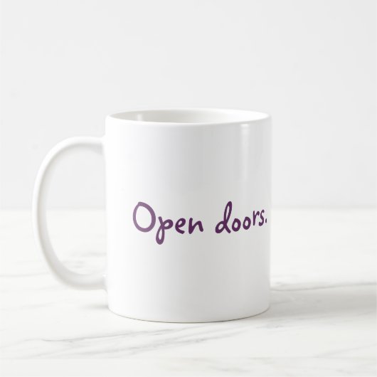 Open deuren. koffiemok (Links)