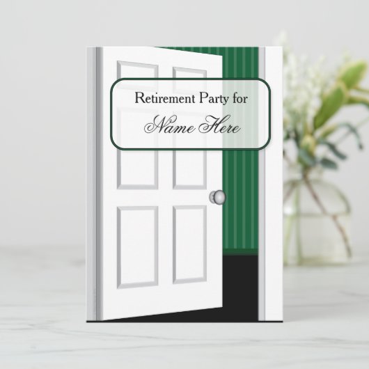 Open Deuren Pensioenpartij Kaart (Staand voorkant)