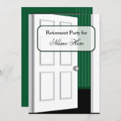 Open Deuren Pensioenpartij Kaart (Voorkant / Achterkant)