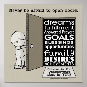 Open deuren poster