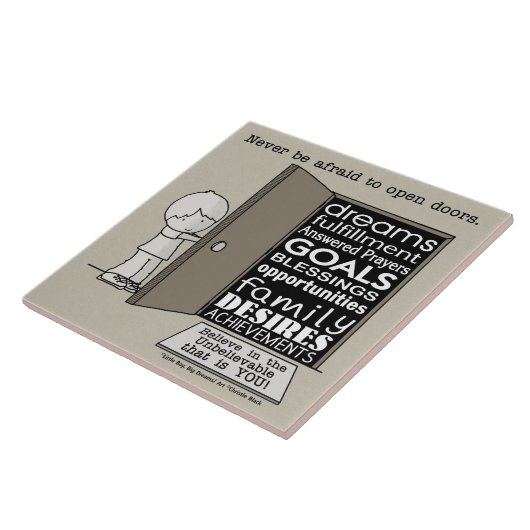 Open deuren tegeltje (Zijkant)