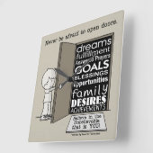 Open deuren vierkante klok (Hoek)