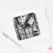 Open deuren vierkante sticker (Envelop)